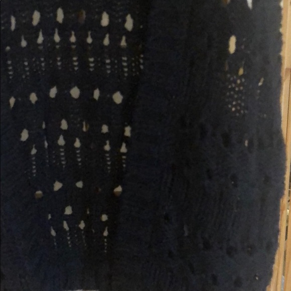 Navy Crochet Knitted Knit Sweater Vest XS/S - Picture 2 of 3